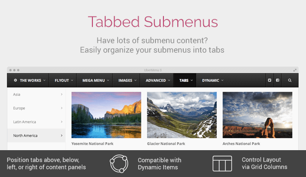 UberMenu Tabbed Sub-menus