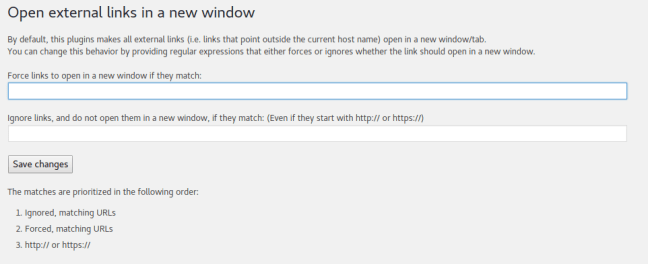 Open external links in new tab settings