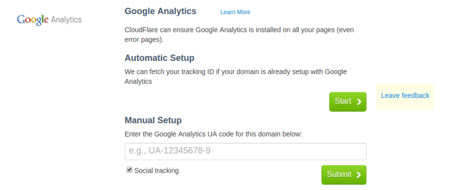 Setup Google Analytics on Cloudflare
