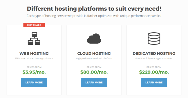 SiteGround hosting plans compared