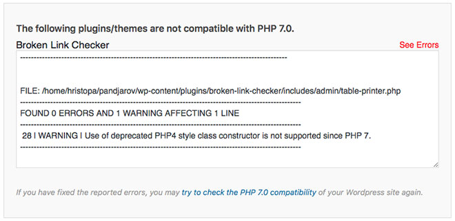 SiteGround PHP 7 Incompatible Plugins