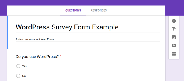 Google Forms Sample Survey