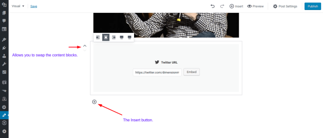 Gutenberg Editor - Move Blocks & Insert Content Blocks