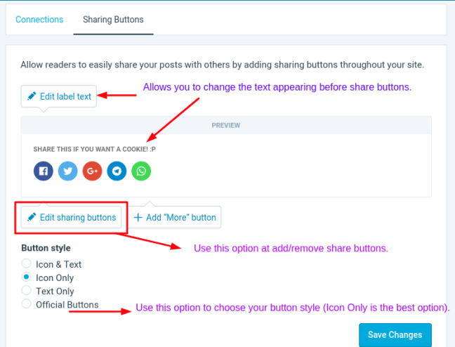 Configure Jetpack Social Sharing Buttons