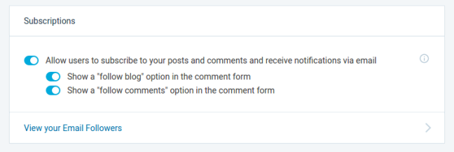 Enable Jetpack Subscriptions Module