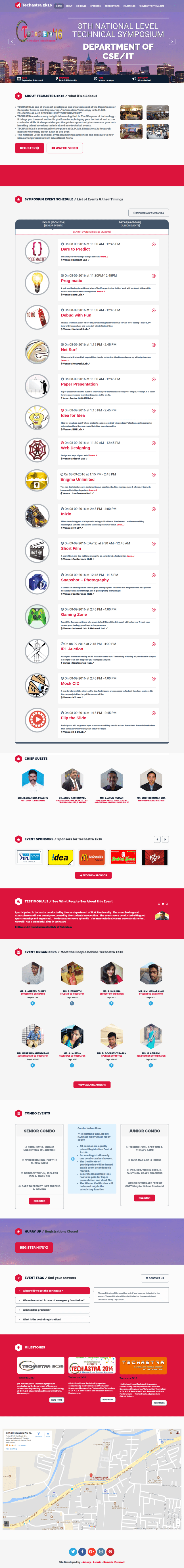 Techastra 2k16 National Level Technical Symposium Website