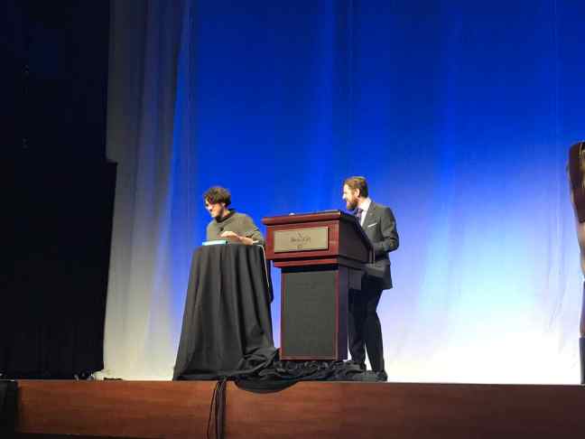 Matías Ventura and Matt Mullenweg On Stage at WordCamp US 2017 Nashville