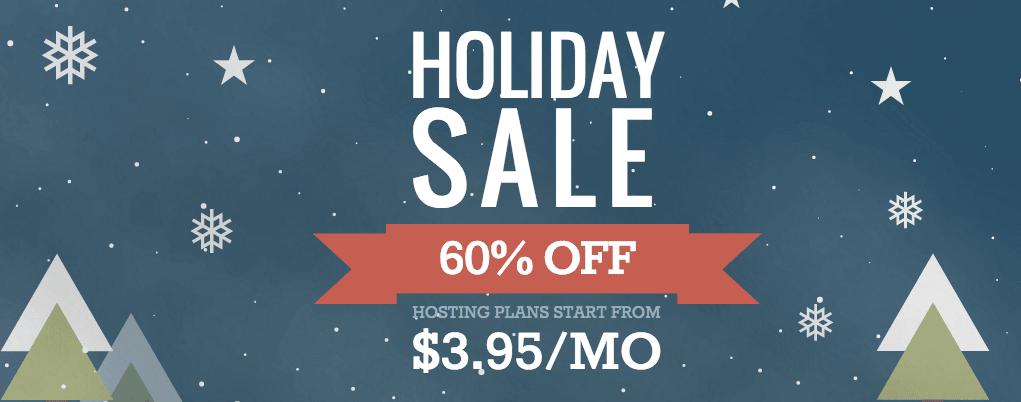 SiteGround Holiday Sale - 60% OFF