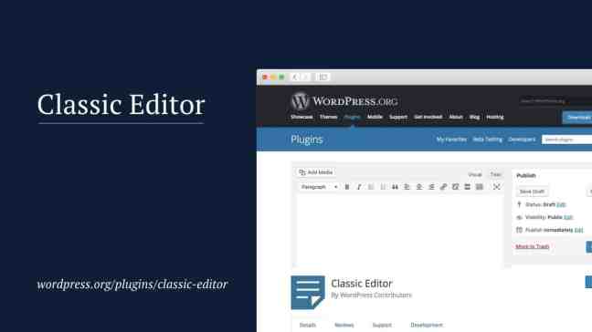 WordPress Classic Editor Plugin