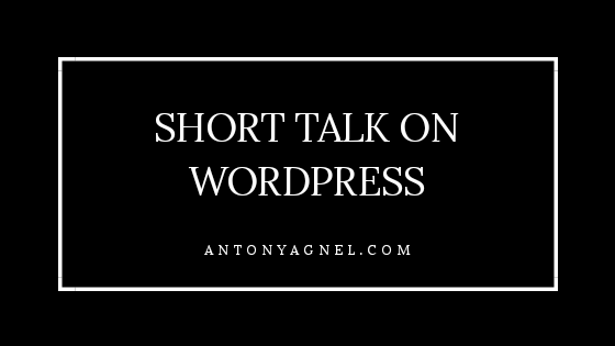 Short talk on WordPress in Classroom