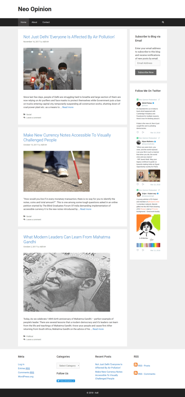 Neo Opinion - A Sociopolitical Blog