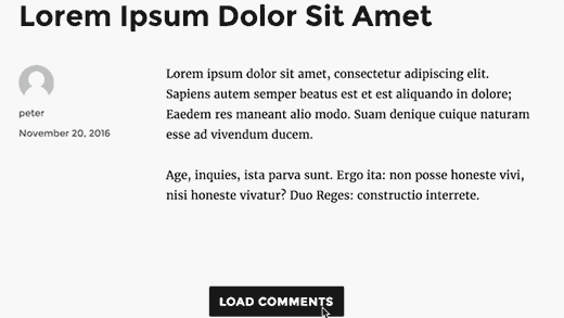 Lazy Load Comments On Click Preview