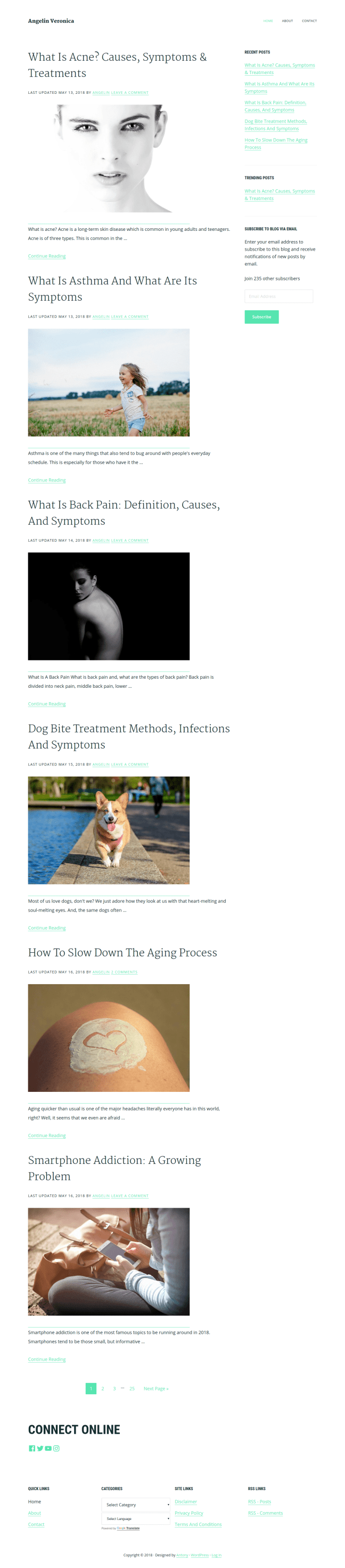 Health Blog For Angelin Veronica