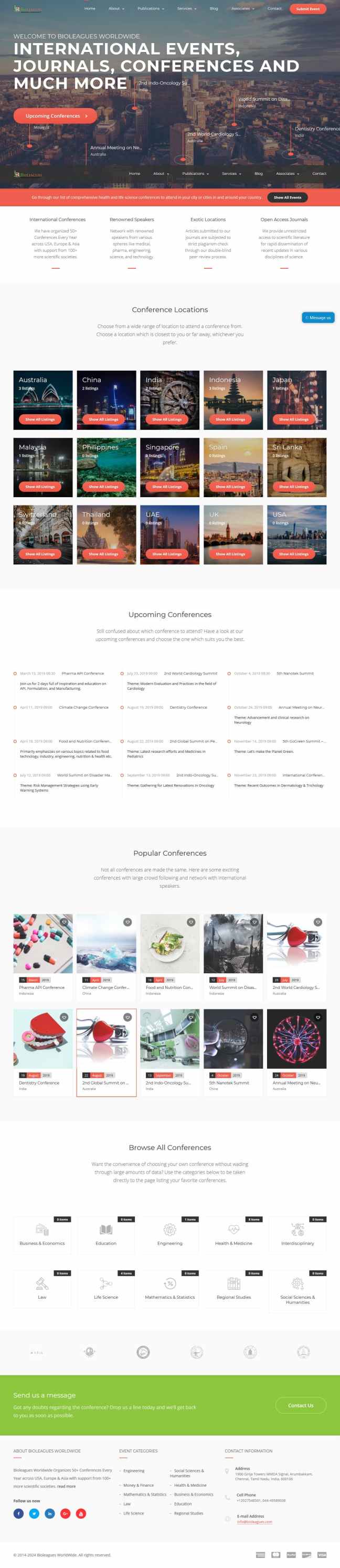 Homepage Redesign for Bioleagues Worldwide