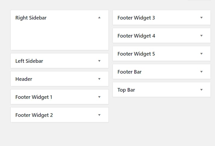 generatepress theme widget areas