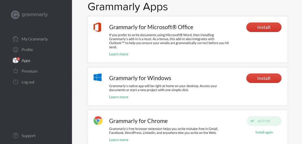 grammarly for mac extension