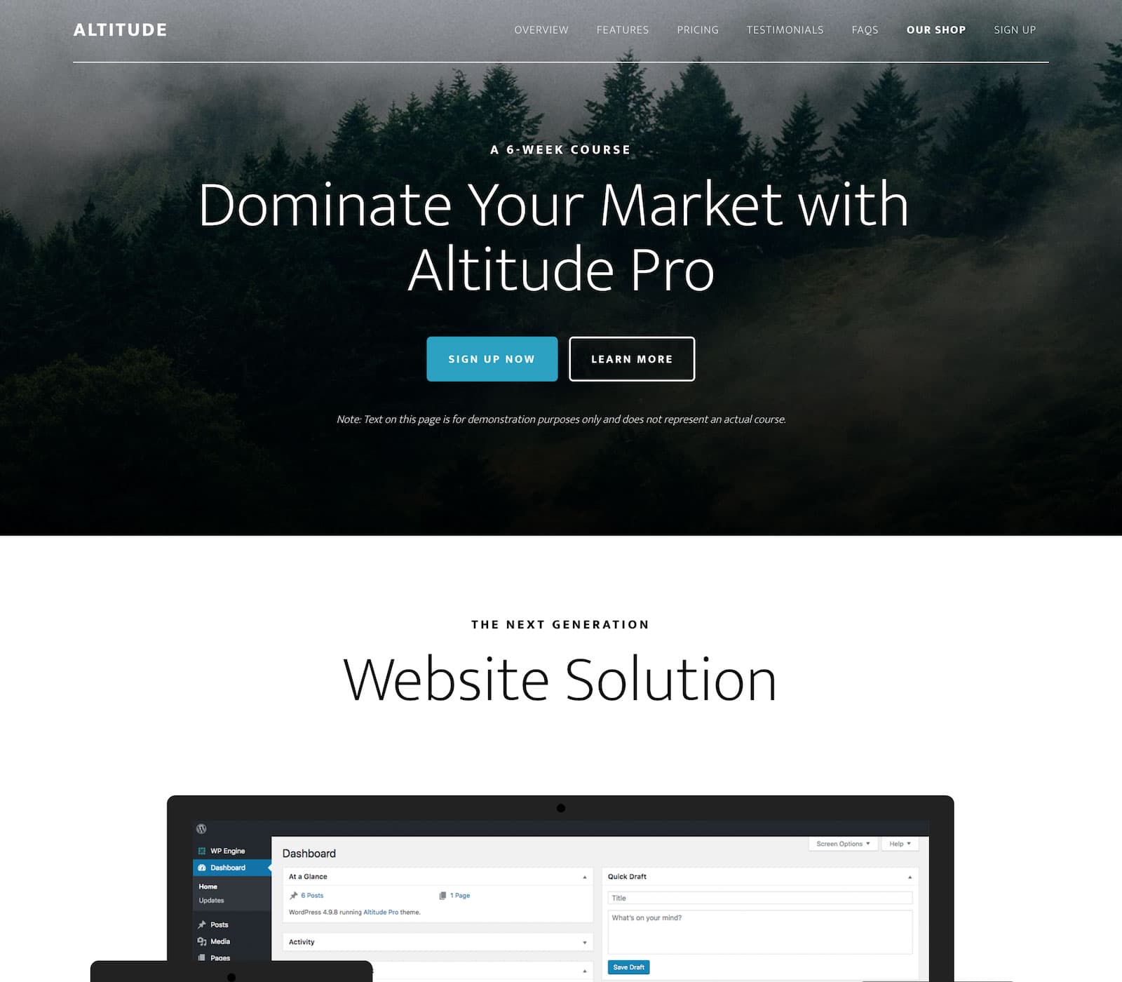 altitude pro - best WordPress theme for online business