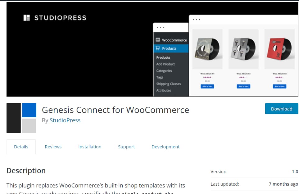 genesis connect for WooCommerce