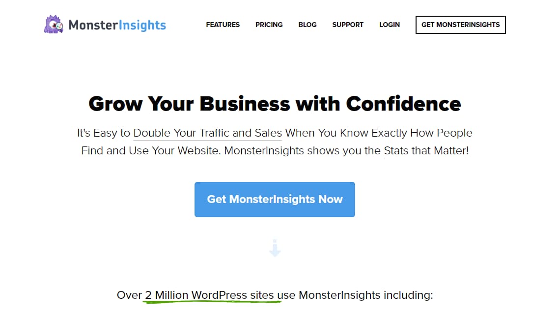monsterinsights WordPress plugin