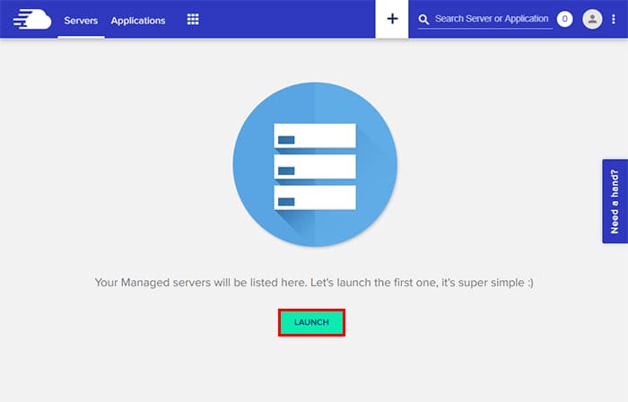 Cloudways Managed Servers Dashboard