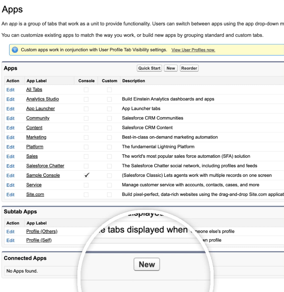 create new connected app in salesforce