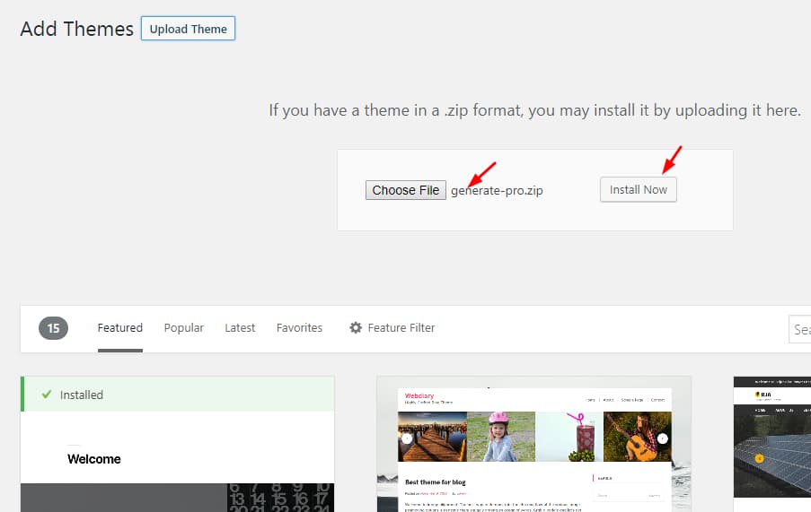 install genesis child theme
