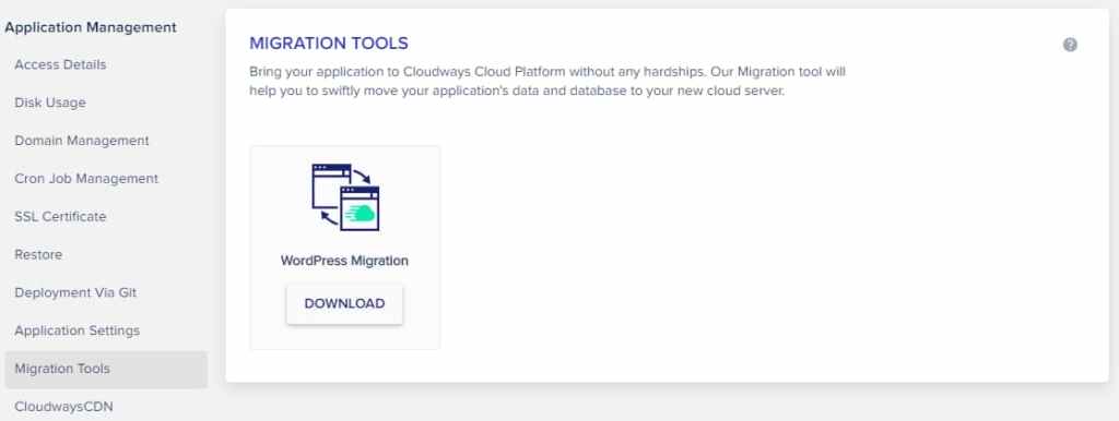 Migrate WordPress Site To Cloudways using migrator plugin