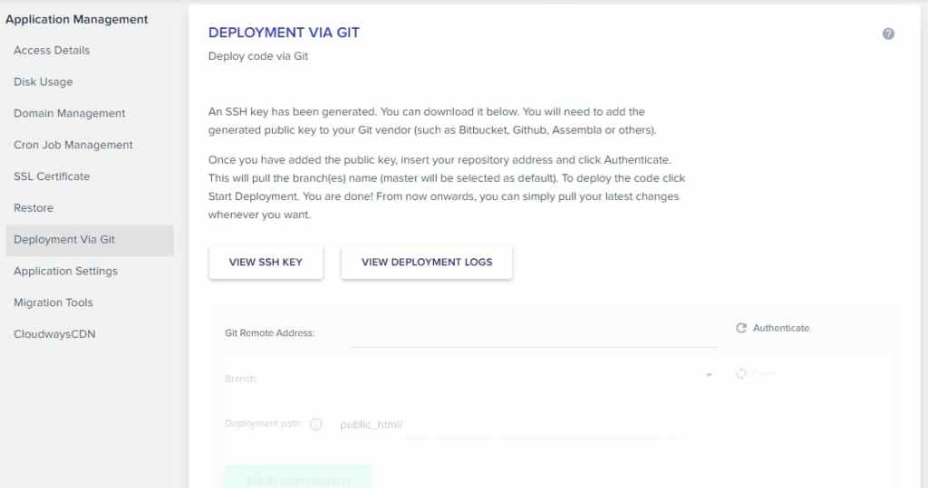 Cloudways Git Intergration And Deployment