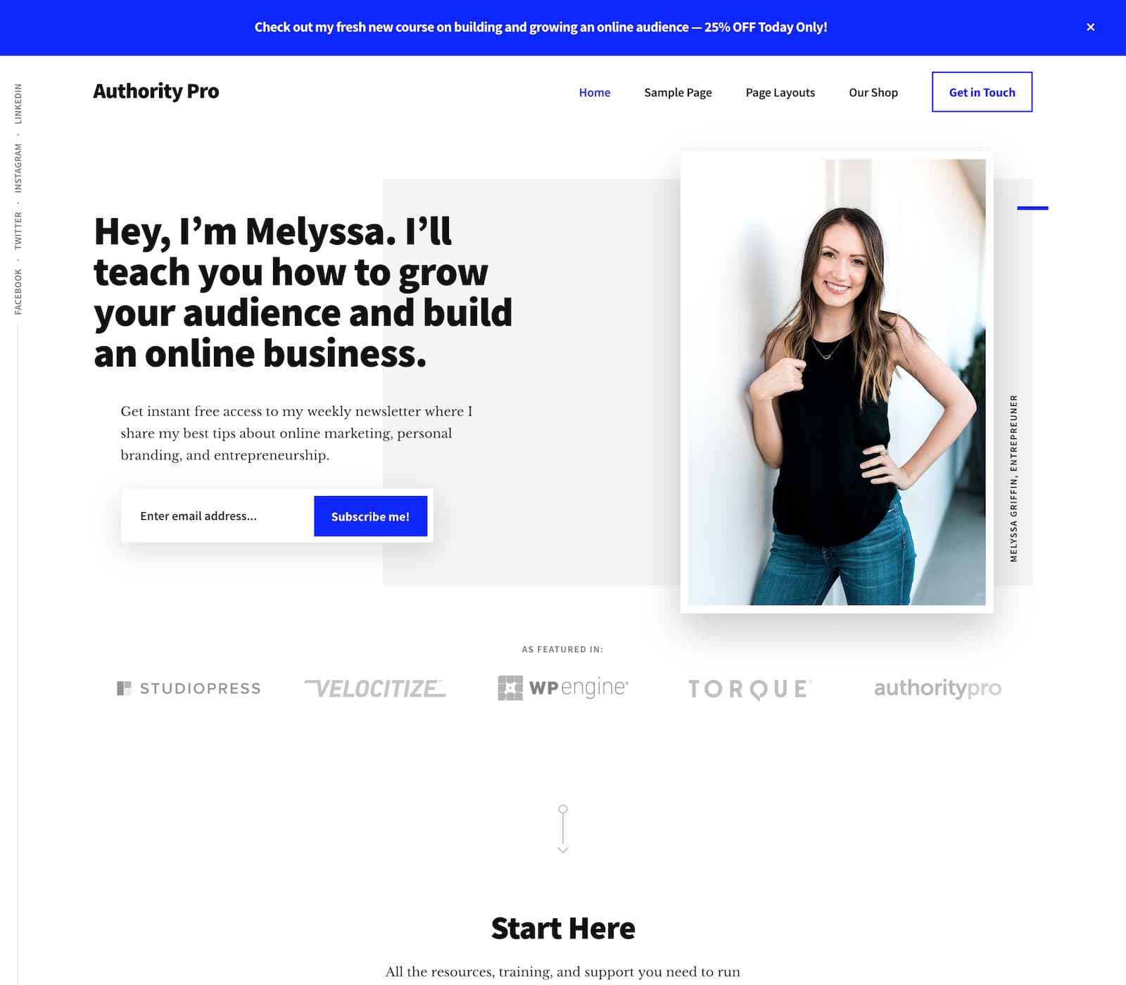 genesis authority pro - best WordPress theme for personal branding