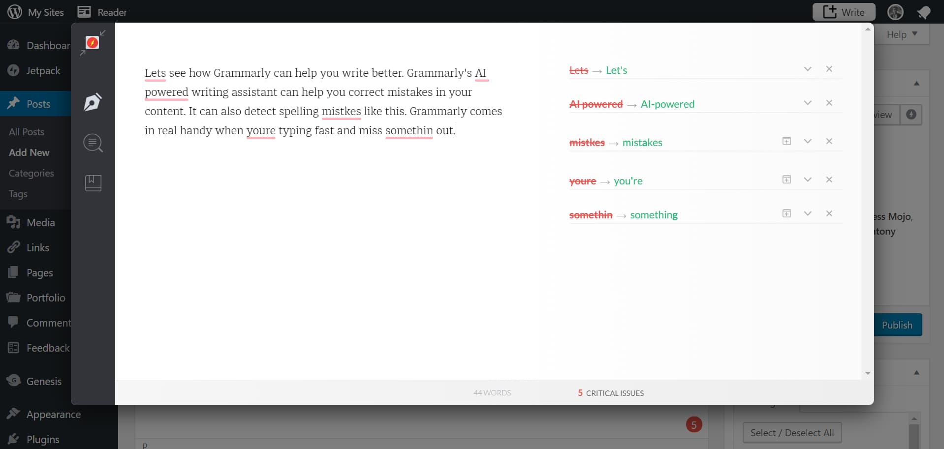 Testing Grammarly Demo