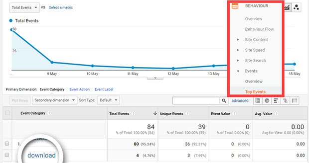 file download tracking in google analytics