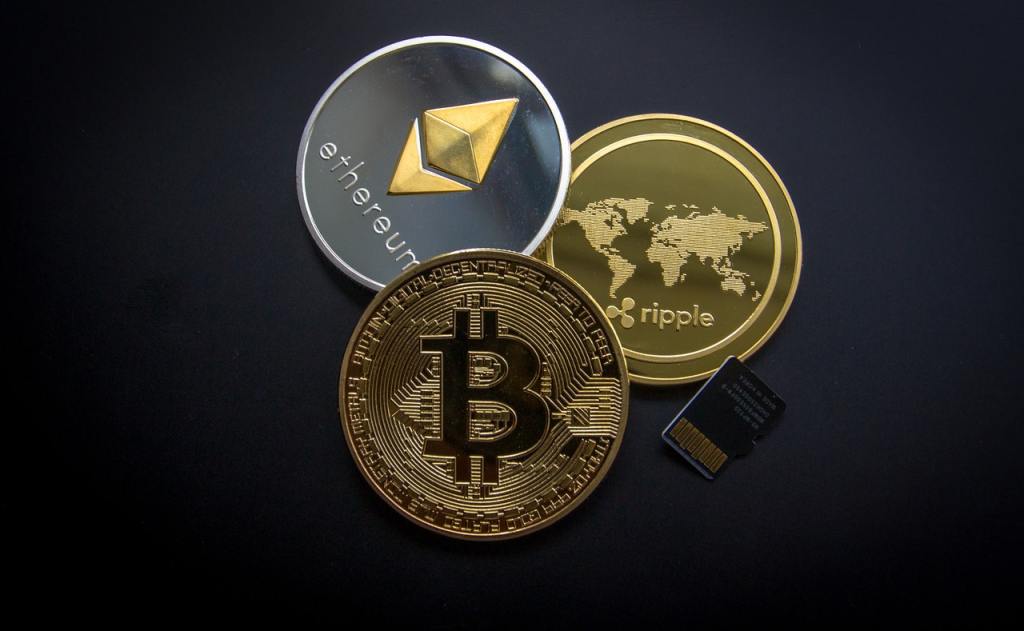 Ripple, Ethereum, and Bitcoin cryptocurrencies