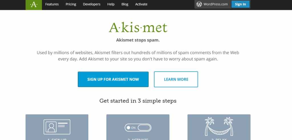 akismet wordpress anti spam plugin