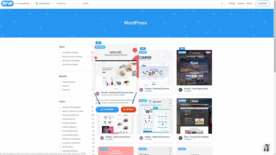 templatemonster wordpress themes and templates