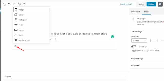 adding blocks to WordPress editor