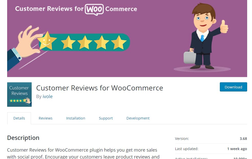 customer reviews for woocommerce plugin