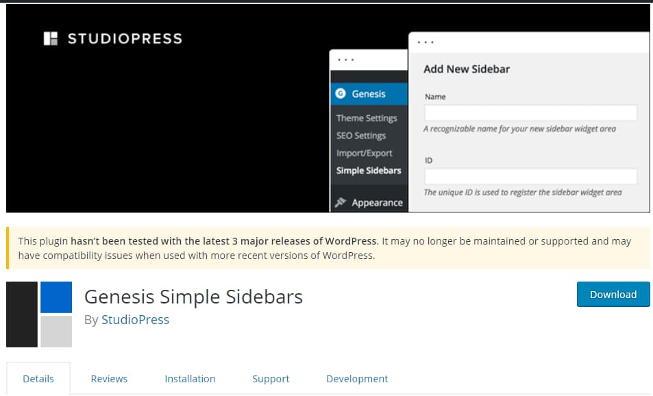 genesis simple sidebars