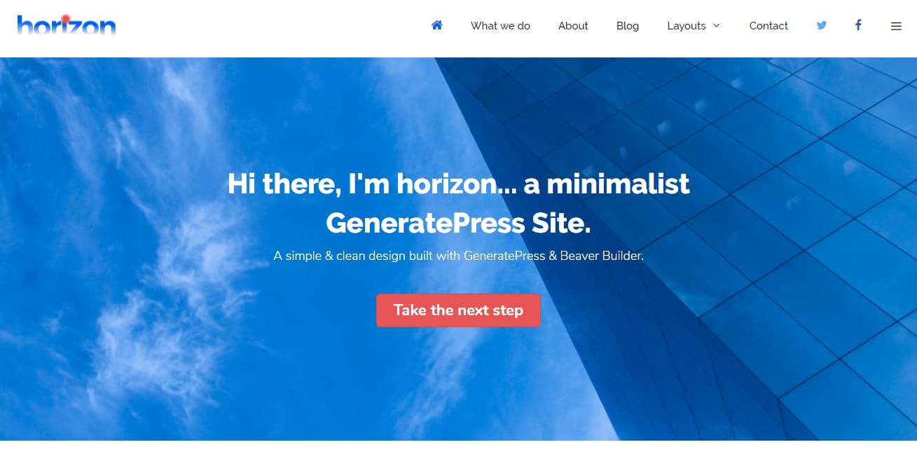 GeneratePress minimalist WordPress theme
