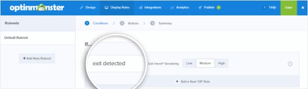 configure optinmonster exit intent popup