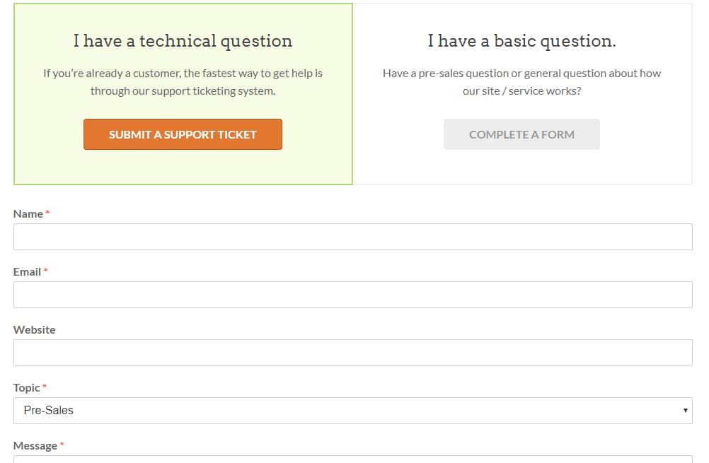wpforms customer support