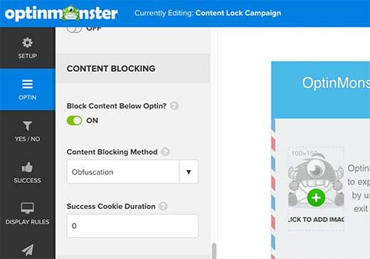 optinmonster content block options