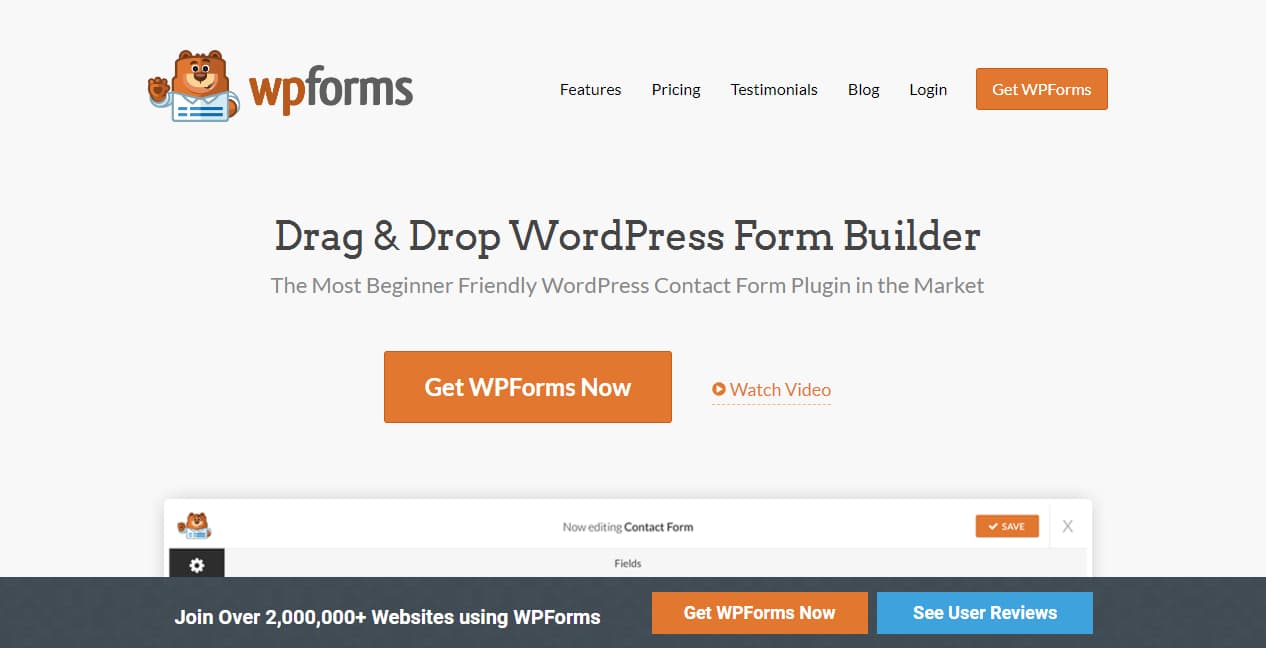 drag and drop wordpress form builder