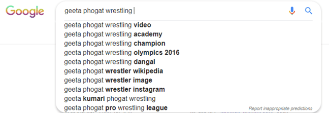 LSI keywords example on Google search results page for a particular keyword