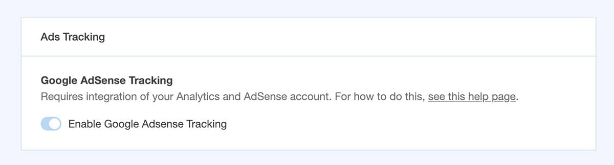 enable google adsense tracking in monsterinsights