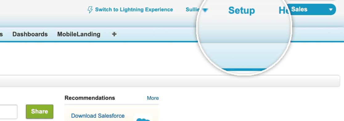 salesforce setup