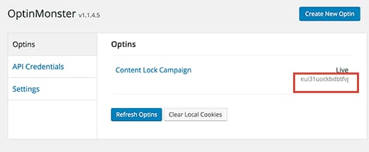 optinmonster optin slug id