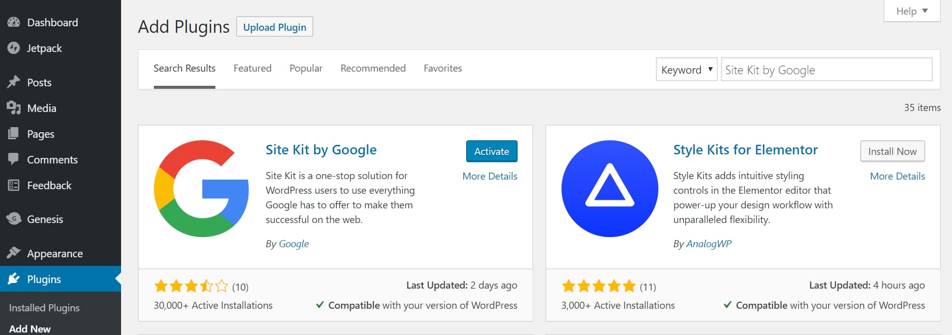 install and activate site kit by google from your wordpress dashboard