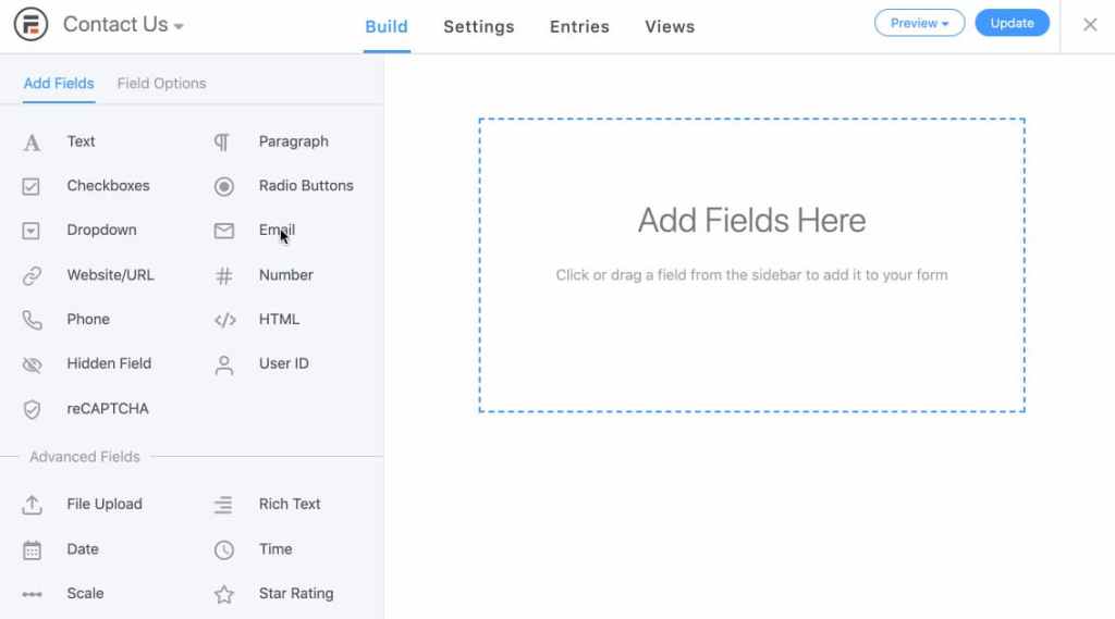 formidable forms form builder
