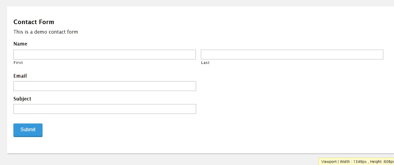 gravity forms contact form live preview