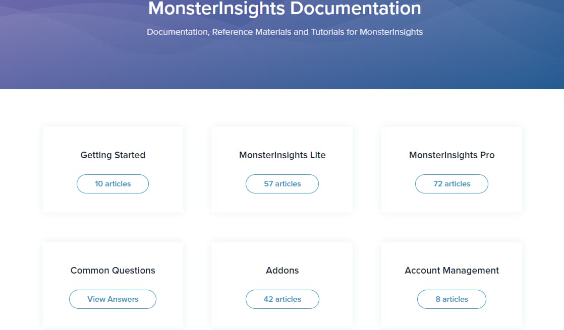 monsterinsights documentation